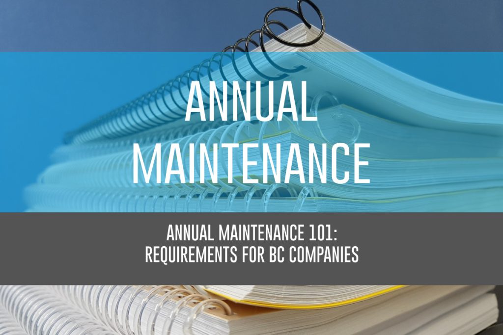 Annual Maintenance 101 – Requirements for BC Companies