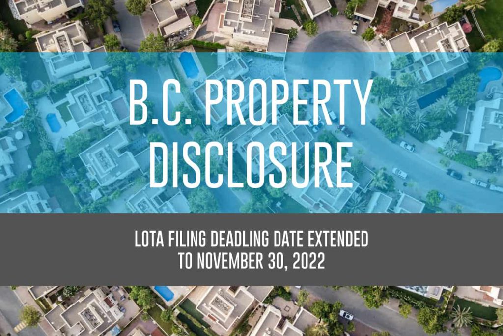LOTA Filing Deadline Date Extended to November 30, 2022